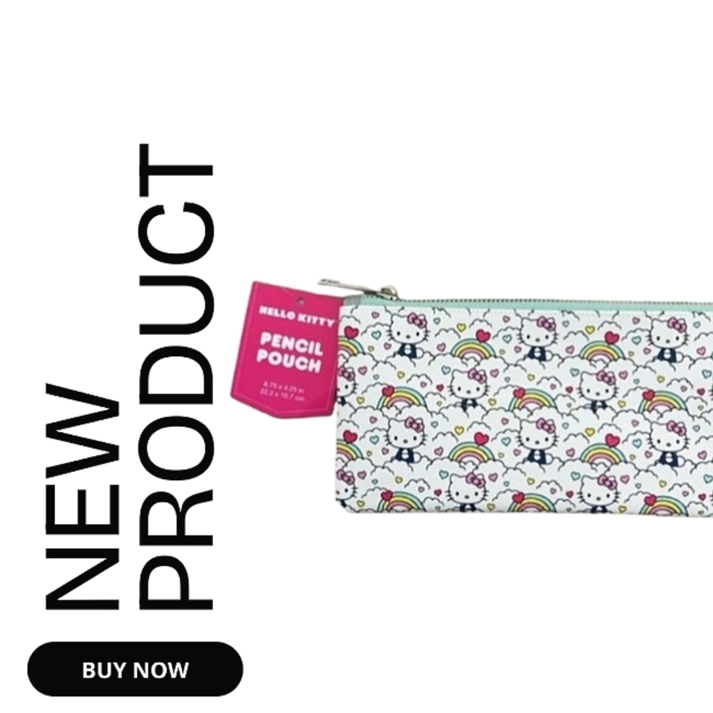 New X2 Hello Kitty | Retro Rainbow 2024 |Limited Edition Zip Pouchs